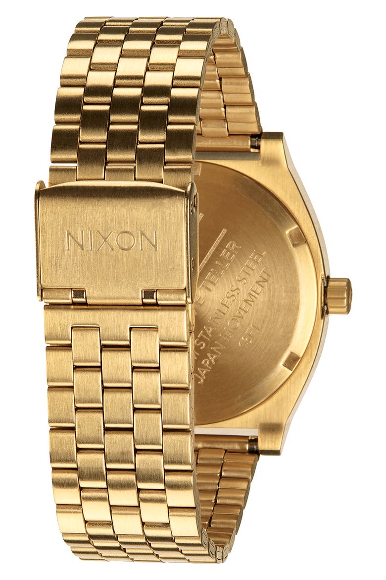 The Time Teller Bracelet Watch, 37mm, Alternate, color, GOLD / OXBLOOD SUNRAY