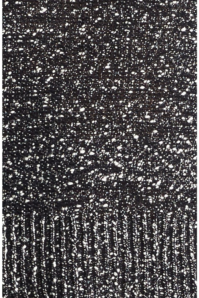 Wrapped Cotton Nubble Sweater, Alternate, color, BLACK/ WHITE