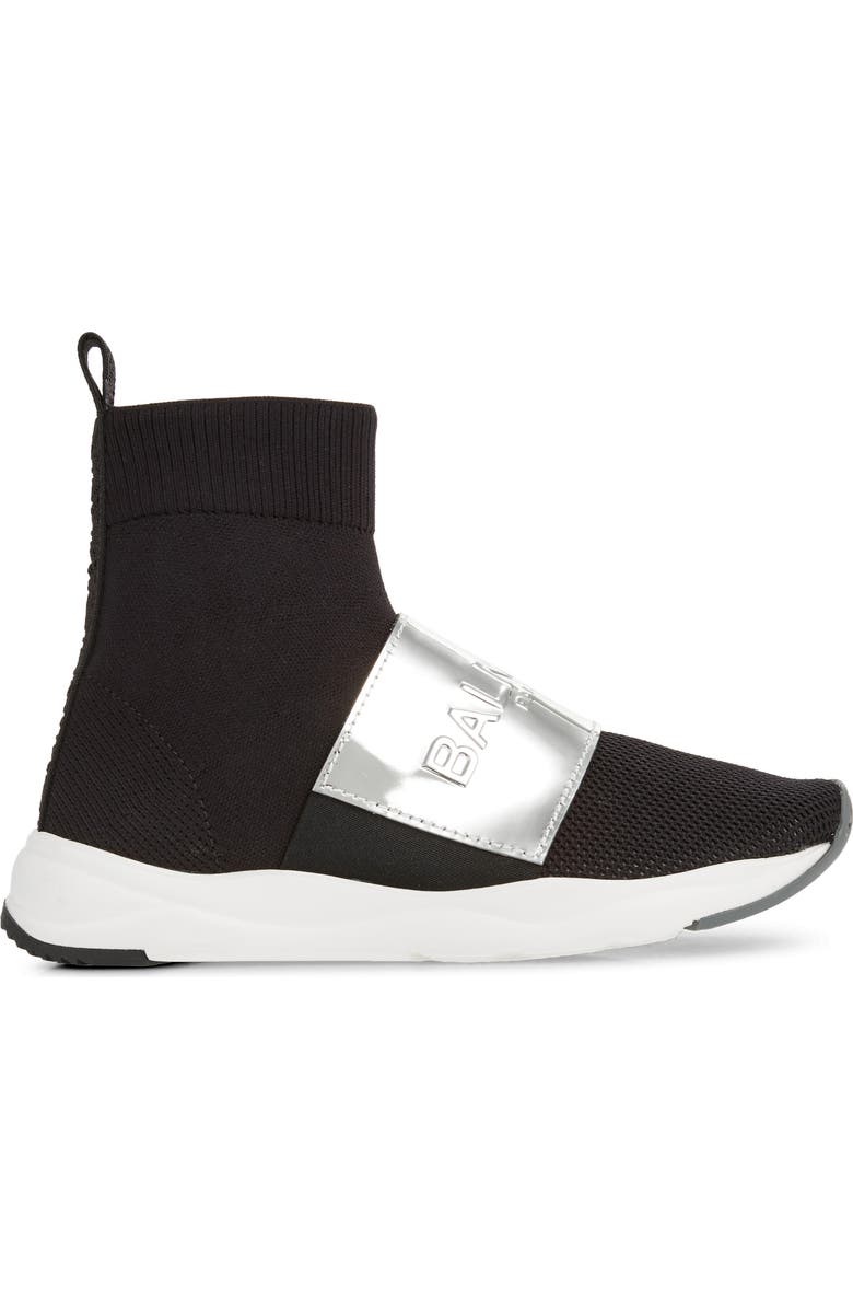 Balmain Cameron Knit Sneaker Boot, Alternate, color,