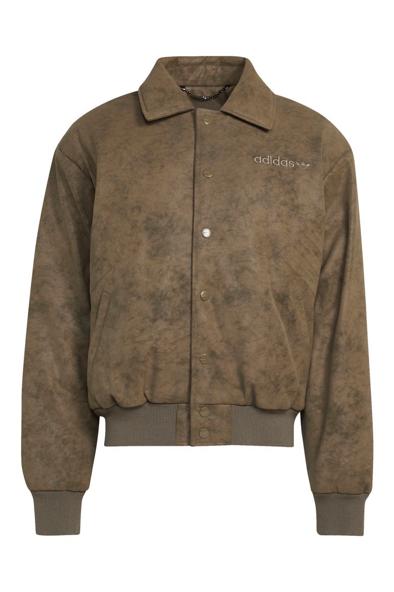 Faux Leather Bomber Jacket, Alternate, color, BRANCH