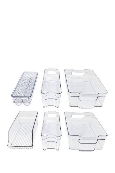 6-Piece Refrigerator & Freezer Organizer Bins