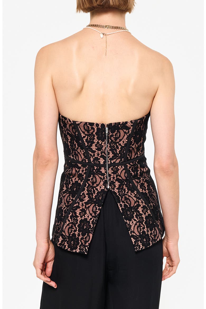Vega Lace Corset Top, Alternate, color, BLACK