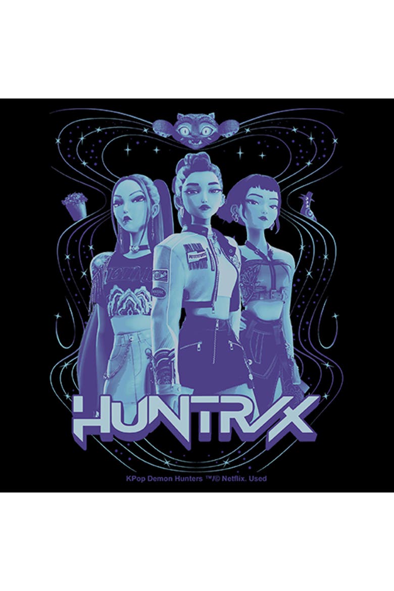 Girl's KPop Demon Hunters Huntrix Girls Honmoon  Graphic T-Shirt, Alternate, color, Black