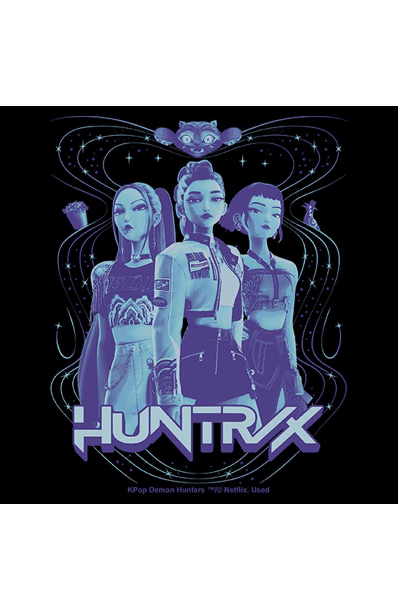 KPop Demon Hunters Girl's KPop Demon Hunters Huntrix Girls Honmoon  Graphic T-Shirt, Alternate, color, Black