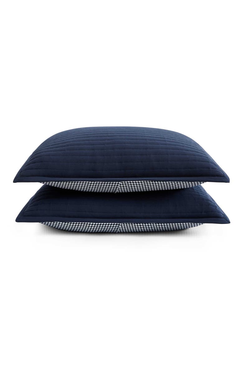 Gardena Check Quilt & Shams Set, Alternate, color, NAVY BLUE/ WHITE
