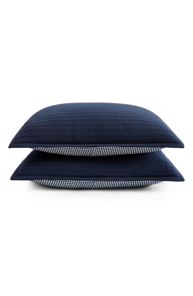 Tommy Hilfiger Gardena Check Quilt & Shams Set, Alternate, color, Navy Blue/ White