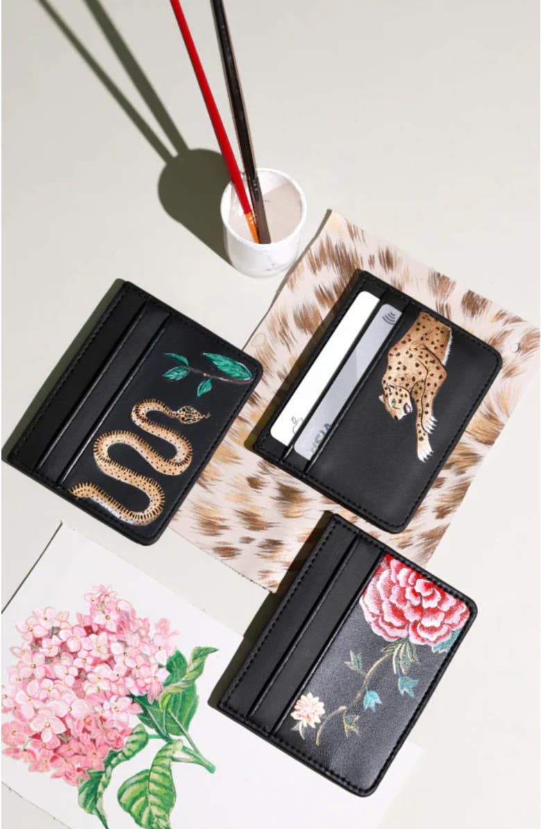 ALEPEL Leopard Cardholder, Alternate, color,