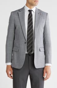 Tahari Slim Fit Sharkskin Blazer