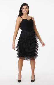 Unique Vintage Chevron Fringe Pencil Dress