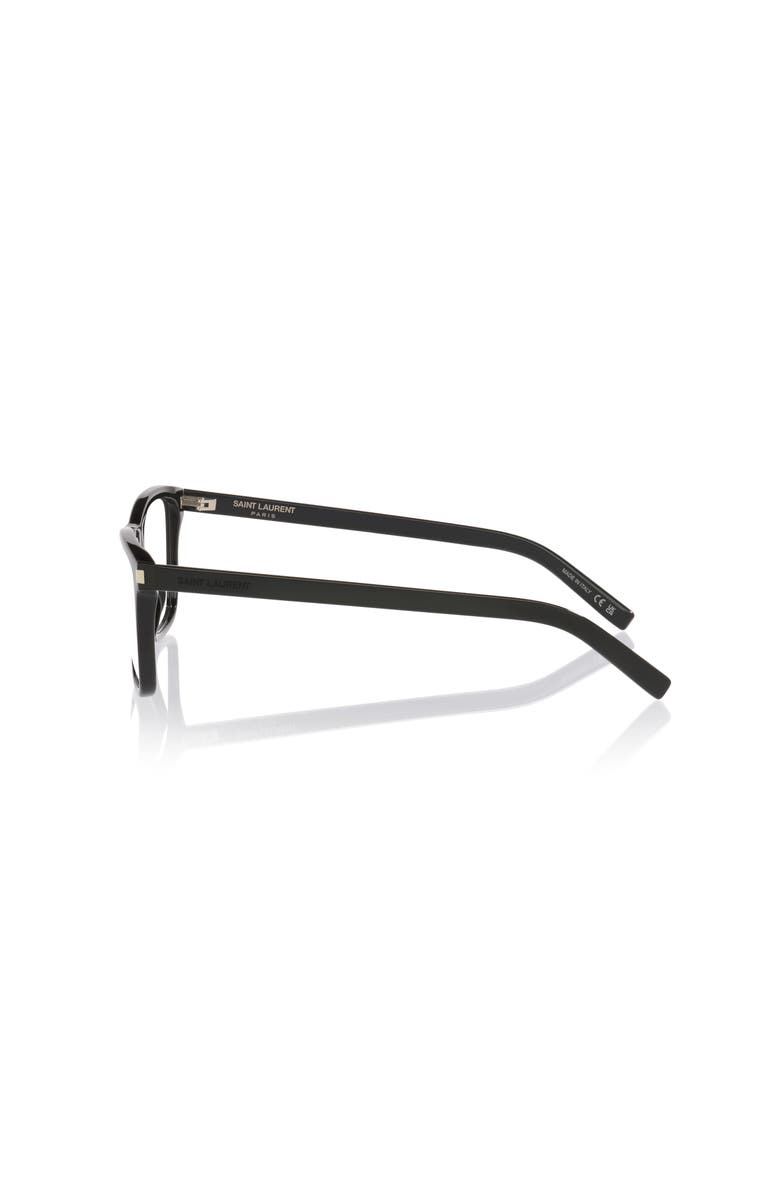 Saint Laurent 58mm Rectangle optical glasses, Alternate, color, Black
