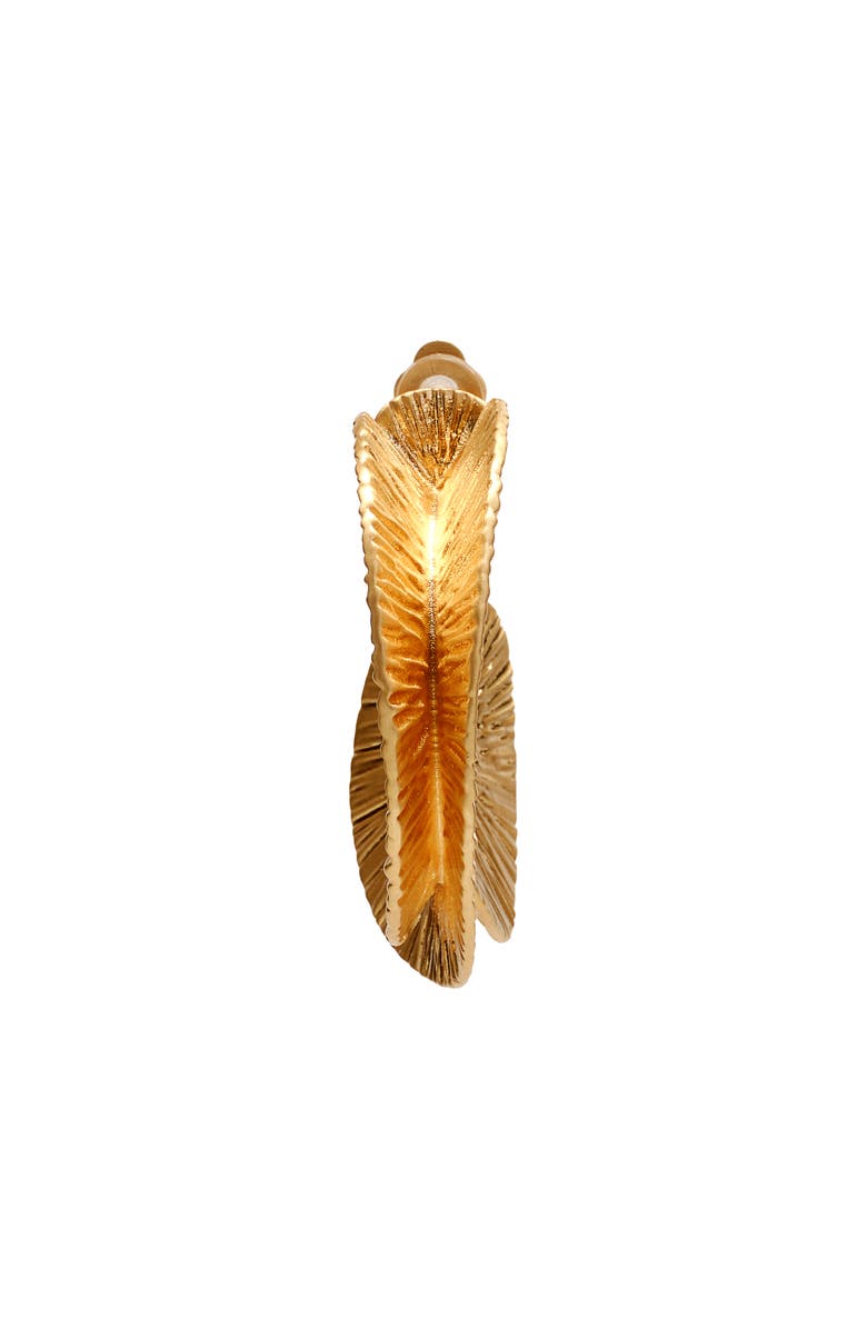 Cult Gaia Ren Large Clip-On Earrings, Alternate, color, Brushed Brass