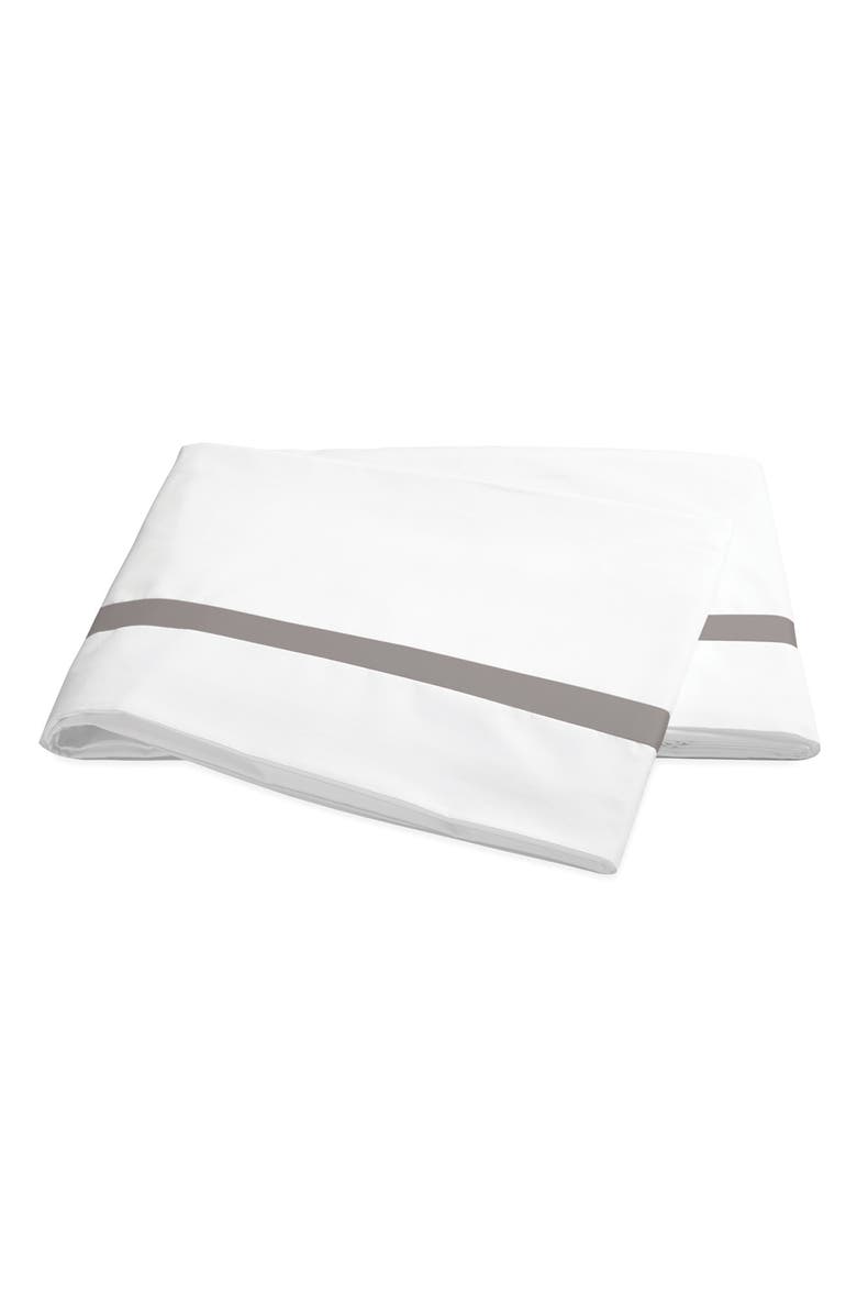 Matouk Lowell 600 Thread Count Flat Sheet, Main, color, White