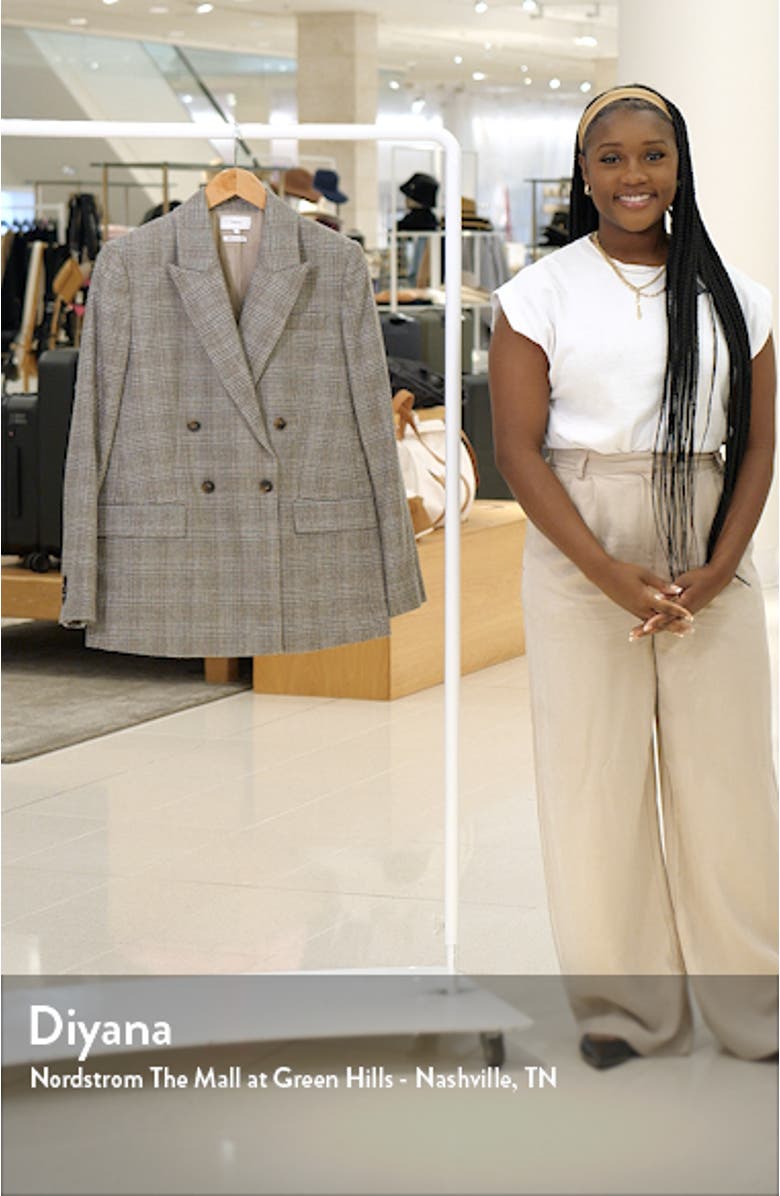 Glen Plaid Double Breasted Blazer, sales video thumbnail