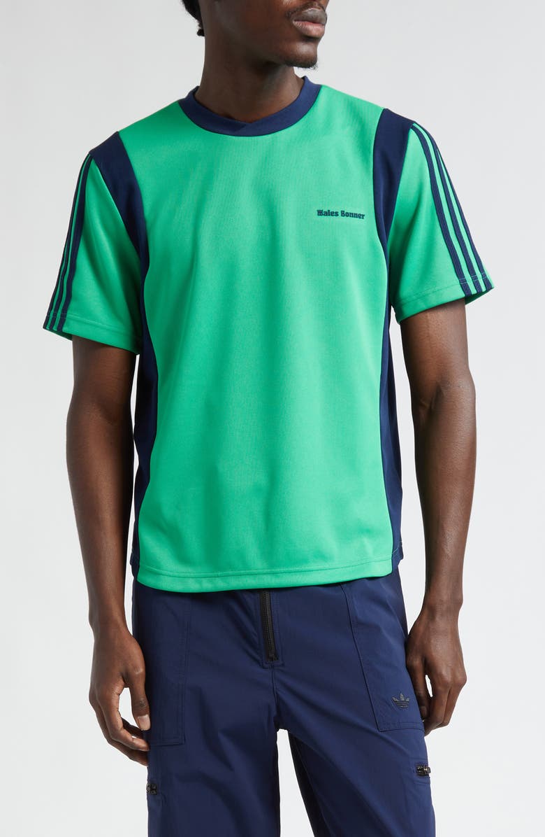 ADIDAS X WALES BONNER x Wales Bonner 3-Stripes Recycled Polyester T-Shirt, Main, color, 