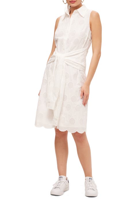 Rally Tennis Racquet Eyelet Shirt Dress