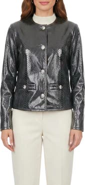 GORSKI Genuine Metis Suede Pythn Printed Jacket
