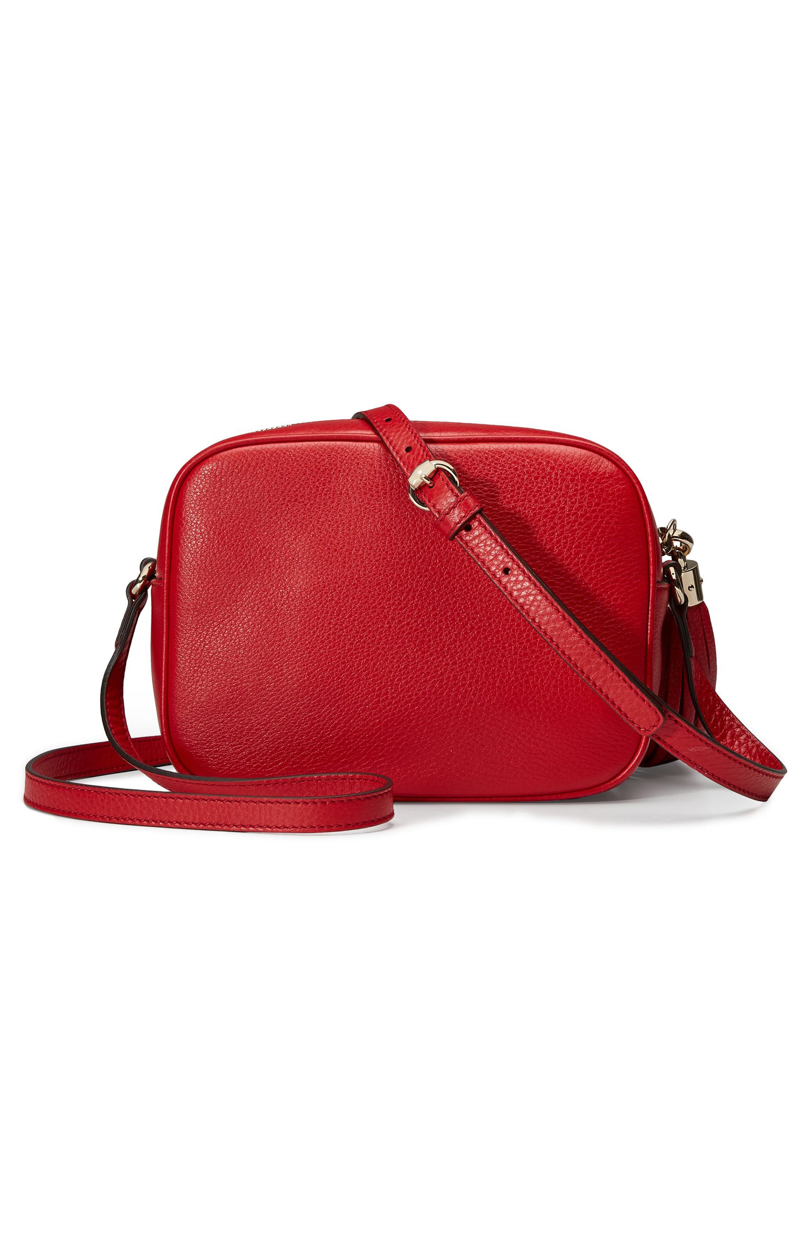Disco Leather Bag, Alternate, color, 6523 TABASCO