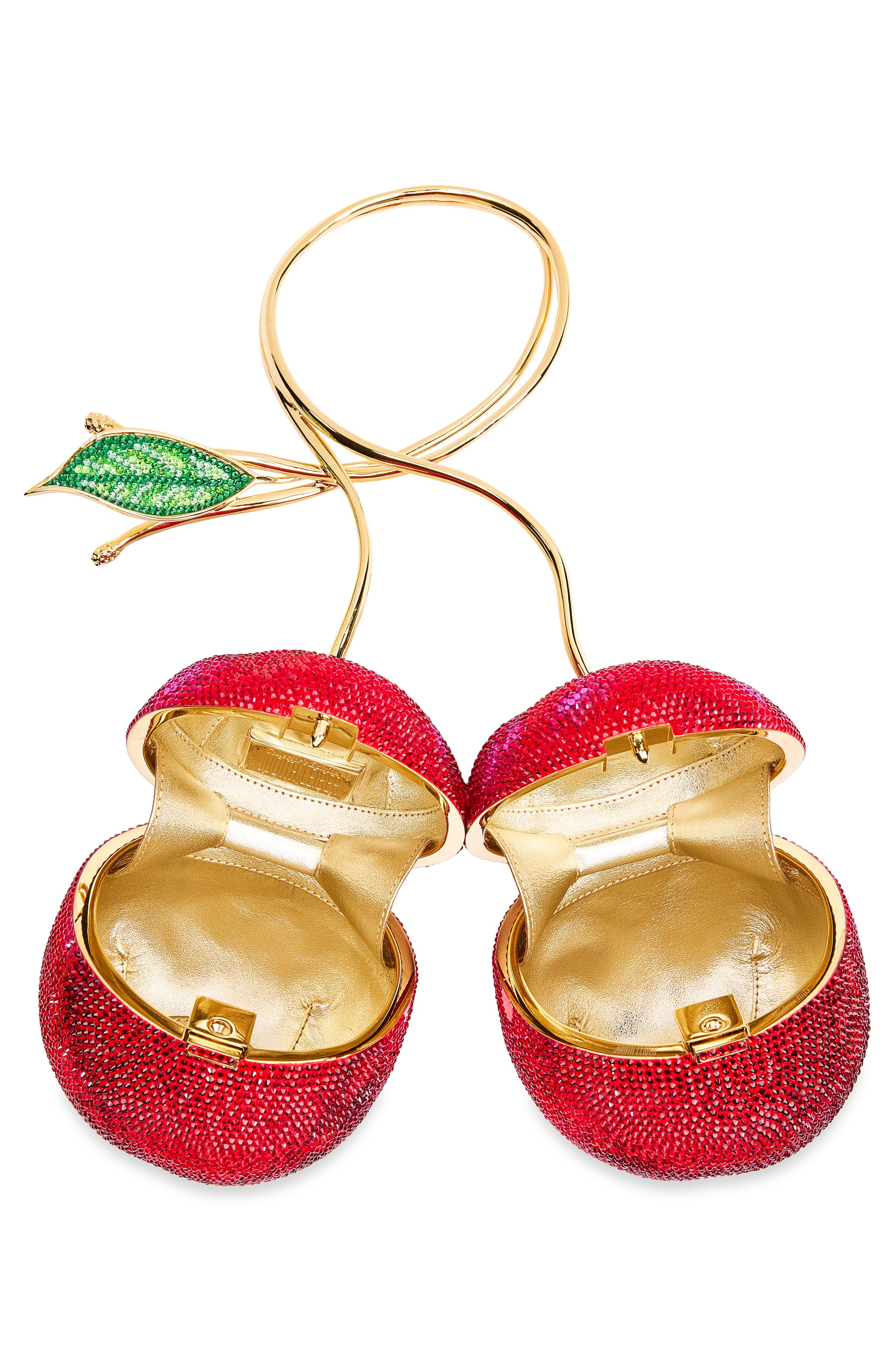 Cherries Sweetheart Clutch, Alternate, color, CHAMPAGNE LIGHT SIAM MULTI