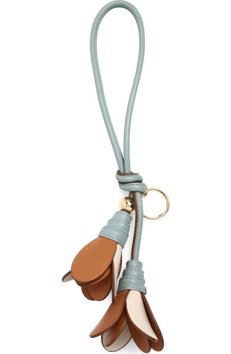Zimmermann Cloud 91 Leather Bag Charm, Main, color, Tangerine/ Sky