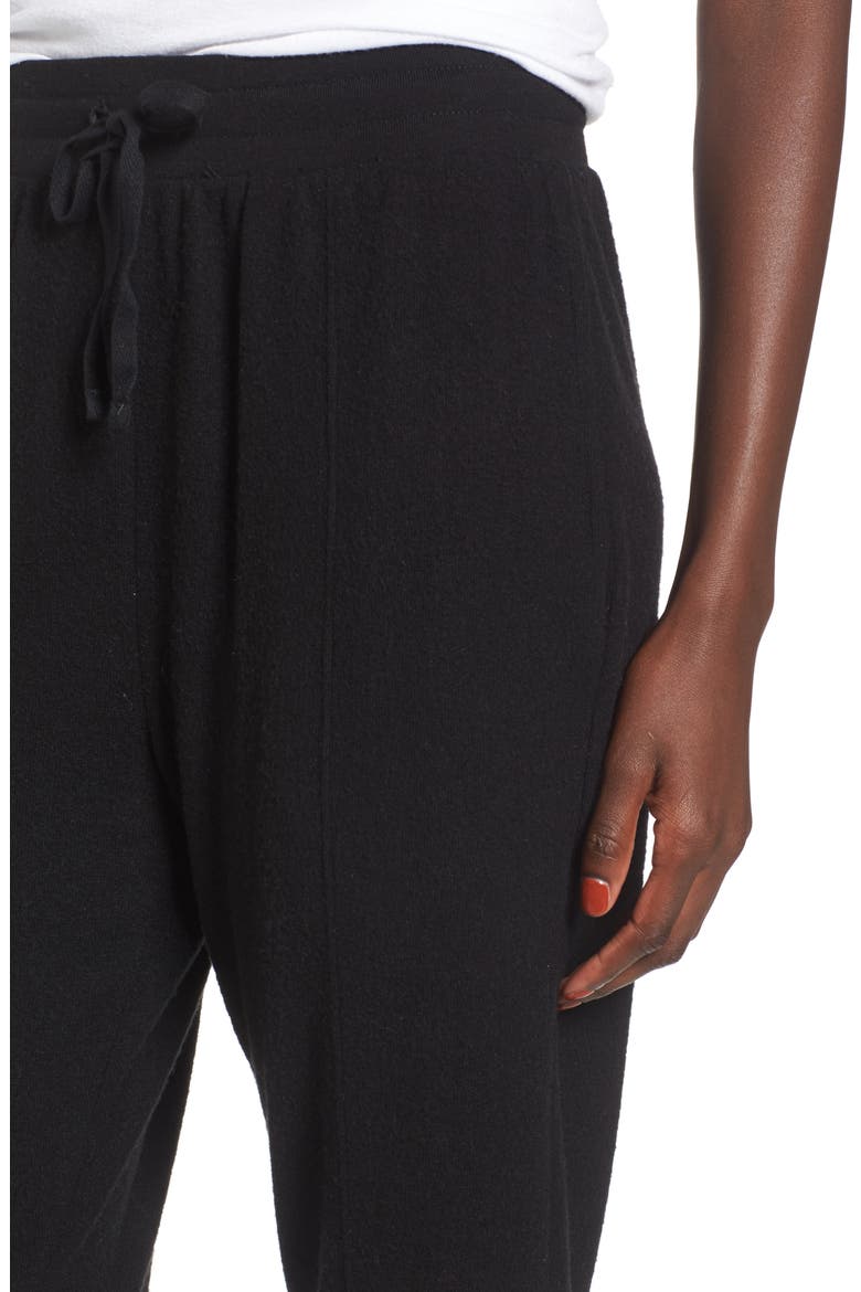 Hacci Knit Joggers, Alternate, color, BLACK