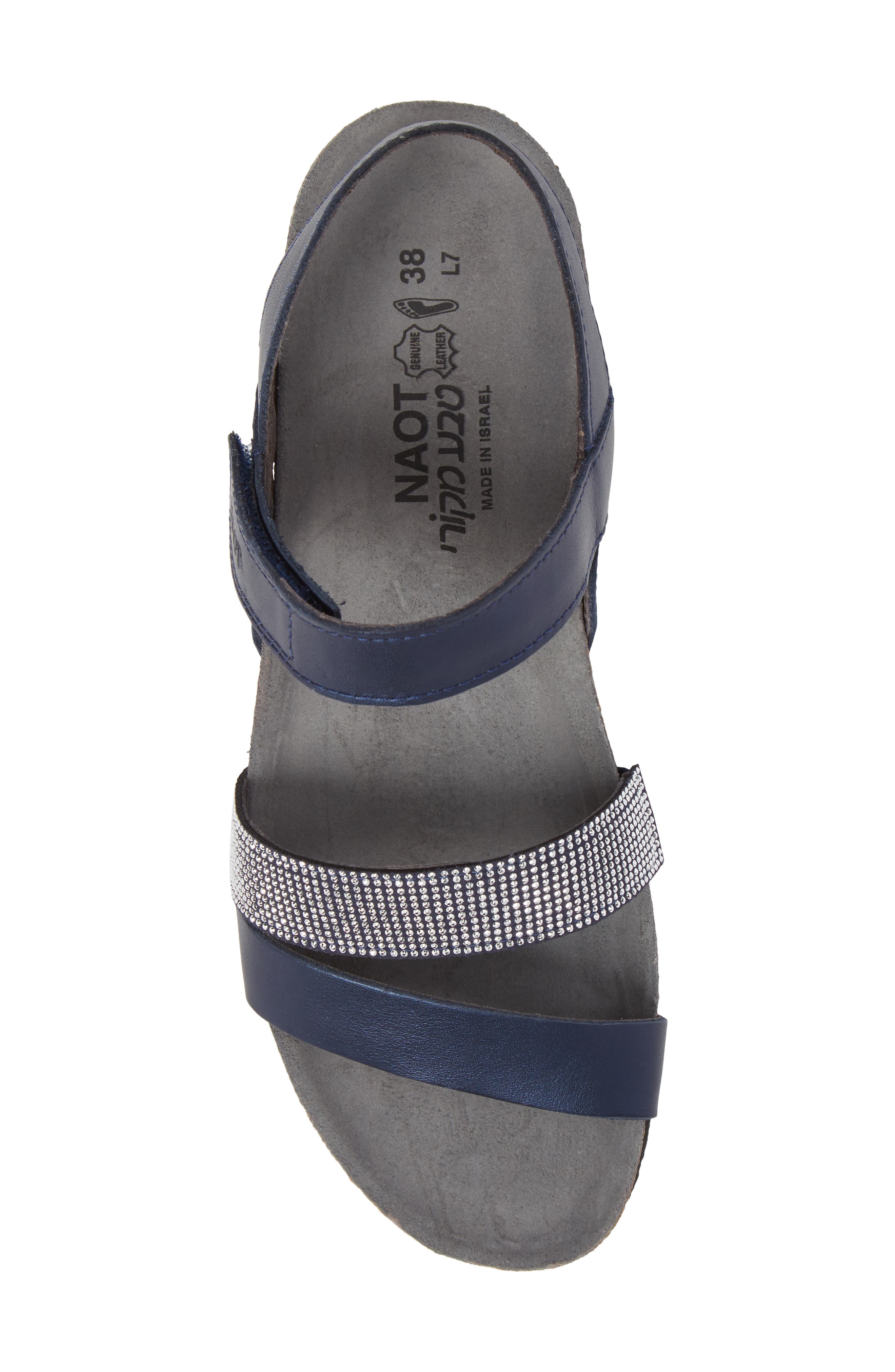 'Krista' Sandal, Alternate, color, POLAR SEA LEATHER