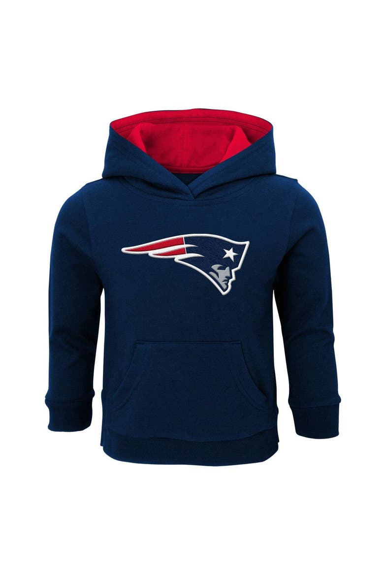 Toddler Navy New England Patriots Prime Pullover Hoodie, Main, color, Navy
