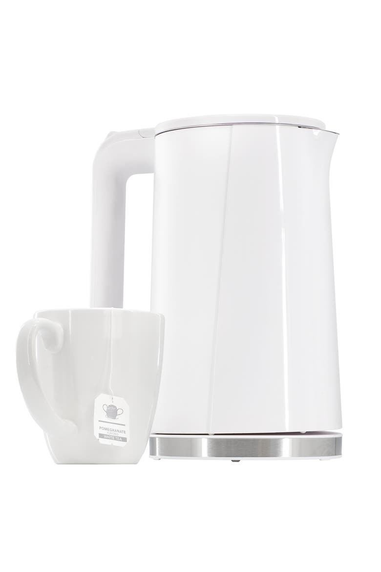 1.8 Quart Stainless Steel Electric Tea Kettle in White, Main, color, White