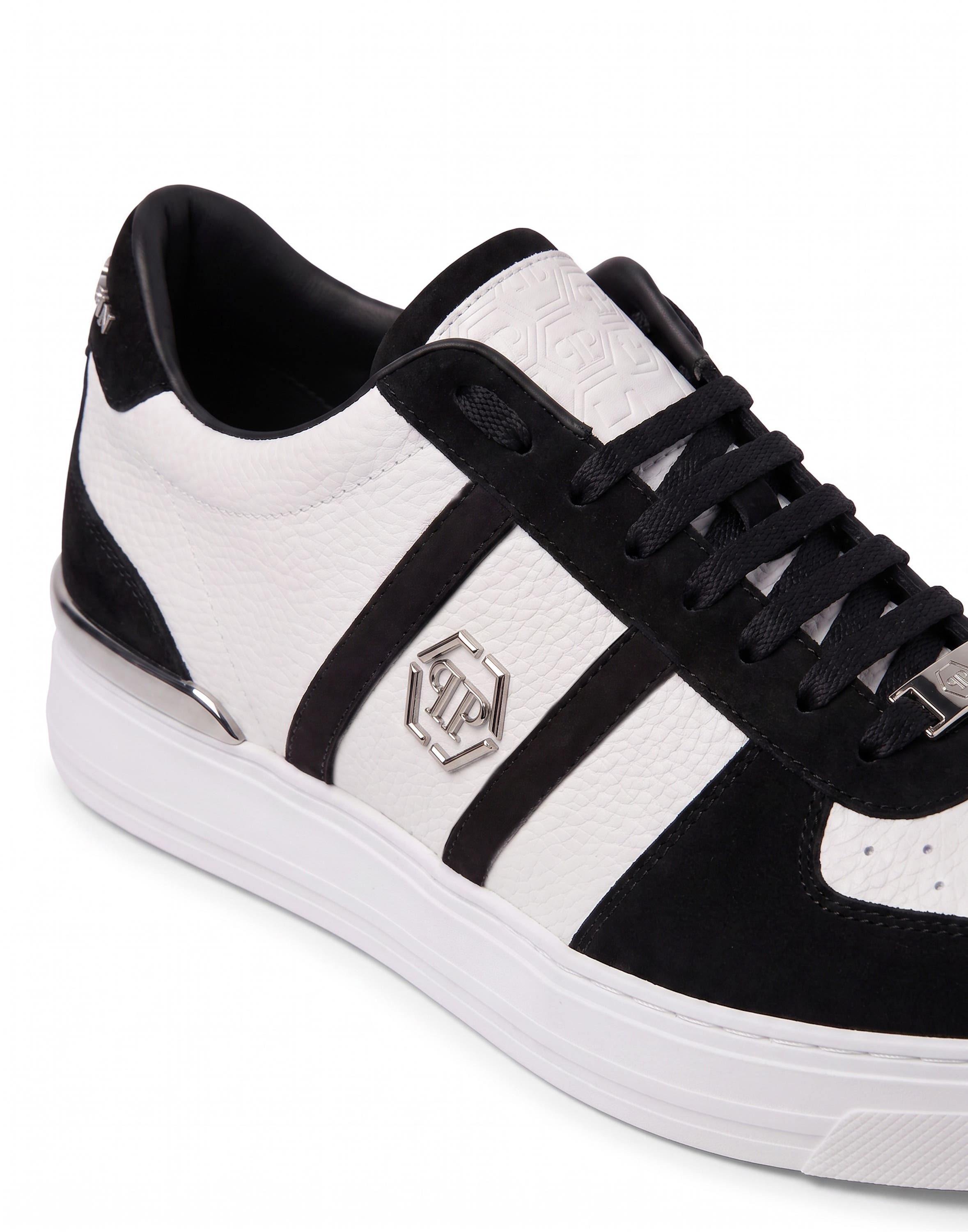 Low-Top Sneakers Mix Color Unisex, Alternate, color, white/black