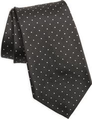 Ralph Lauren Purple Label Pin Dot Silk Peau de Soie Tie