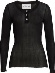 NACKIYÈ Keep Close Cotton 
Silk Rib Henley