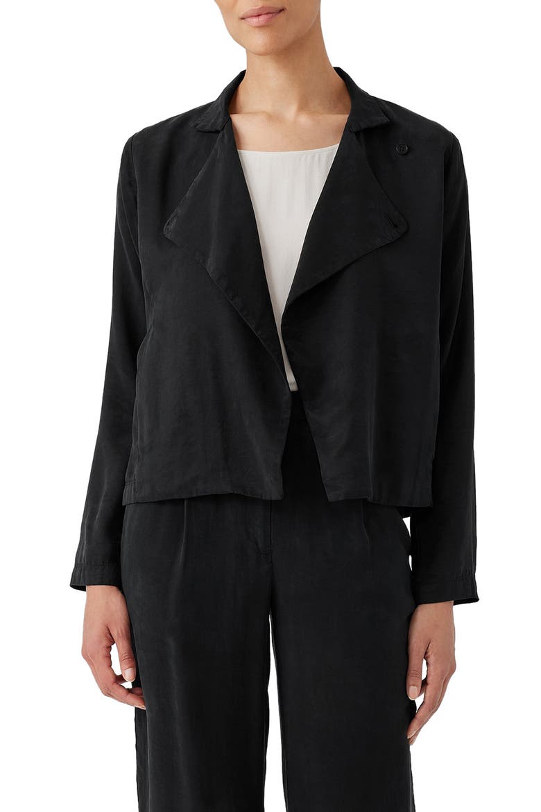 Open Front Jacket, Main, color, BLACK