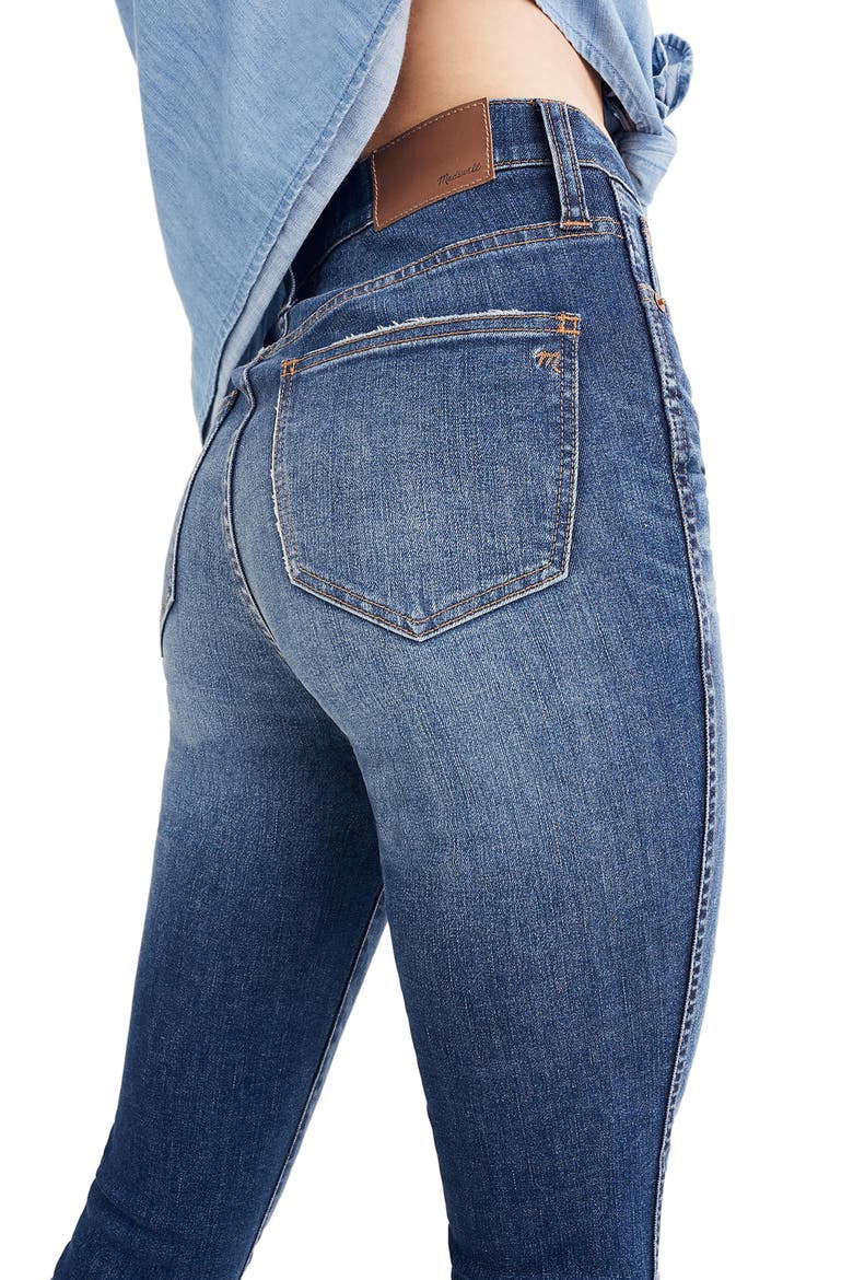 10-Inch High Waist Drop Hem Skinny Jeans, Alternate, color, ROSE CLIFF