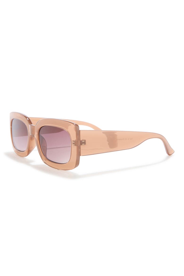 Rectangular Sunglasses, Alternate, color, BROWN