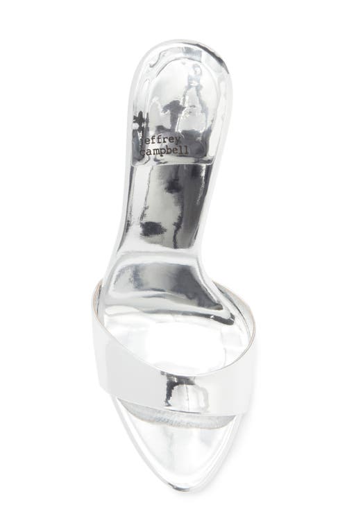 Jeffrey Campbell Ce-soire Slide Sandal In Silver Mirror