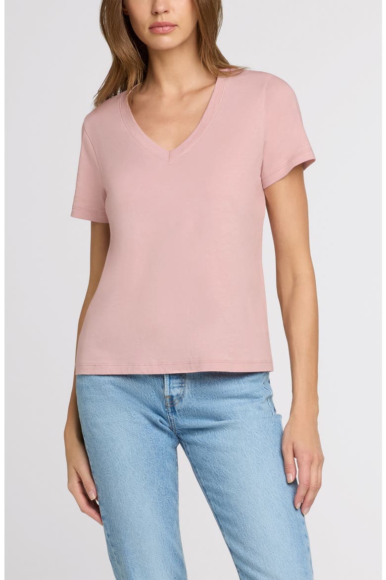 The Organic Cotton V-Neck Tee, Main, color, Petal
