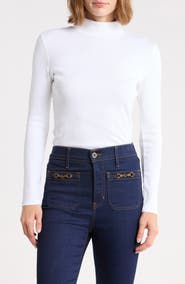 Veronica Beard Nate Mock Neck Top