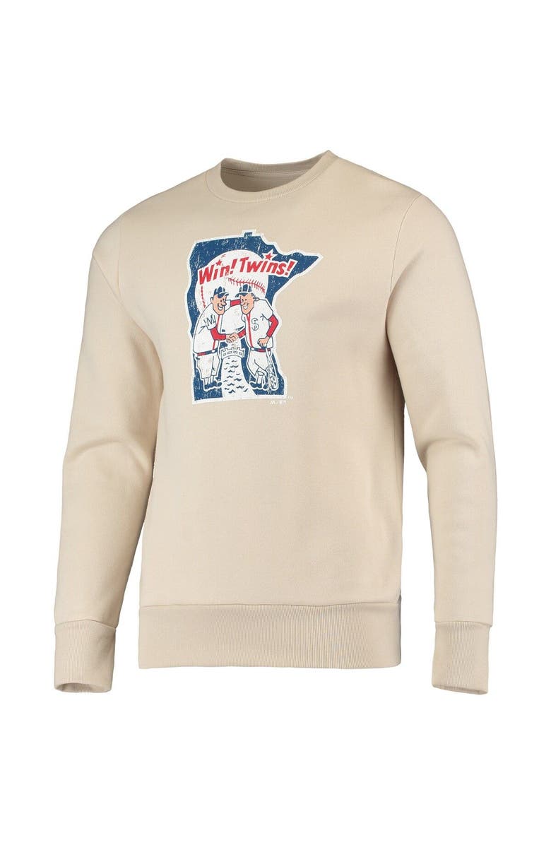Majestic Threads Men's Majestic Threads Oatmeal Minnesota Twins Fleece Pullover Sweatshirt, Alternate, color, Oatmeal
