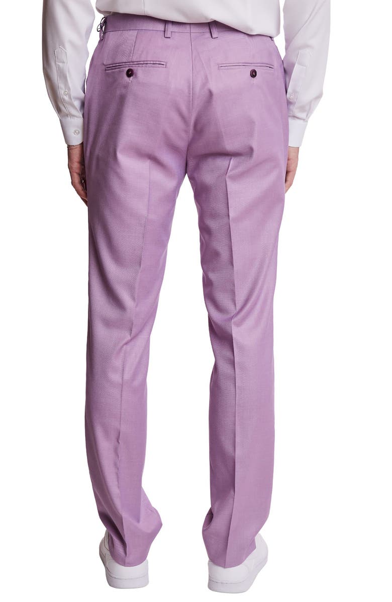 PAISLEY & GRAY Downing Slim Flat Front Dress Pants, Alternate, color, Lilac Shark