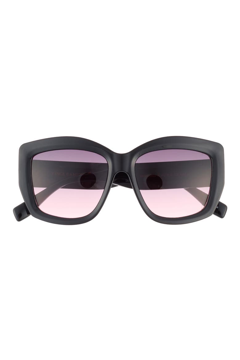 68mm Gradient Square Sunglasses, Main, color, BLACK