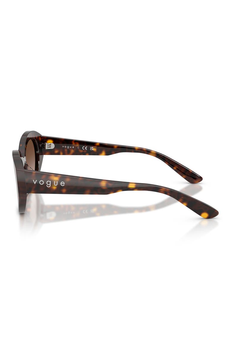 VO5659SU 52mm Irregular Sunglasses, Alternate, color, DARK HAVANA / GRADIENT BROWN