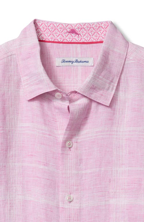 Tommy Bahama Paradiso Plaid Button-up Shirt In Pink Corsage