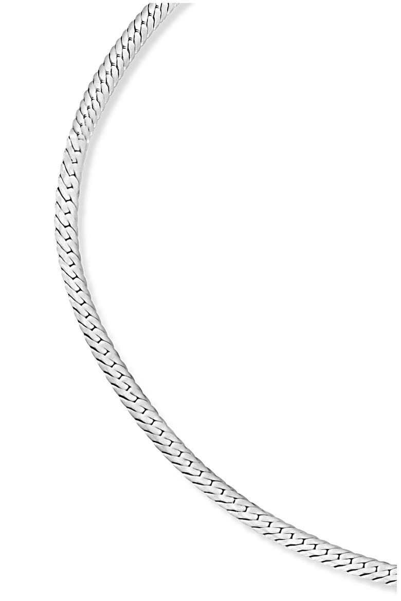 14K Gold Herringbone Chain Bracelet (Online Trunk Show), Alternate, color, 14KW