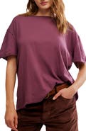 Free People We The Free Nina Crewneck Cotton T-Shirt