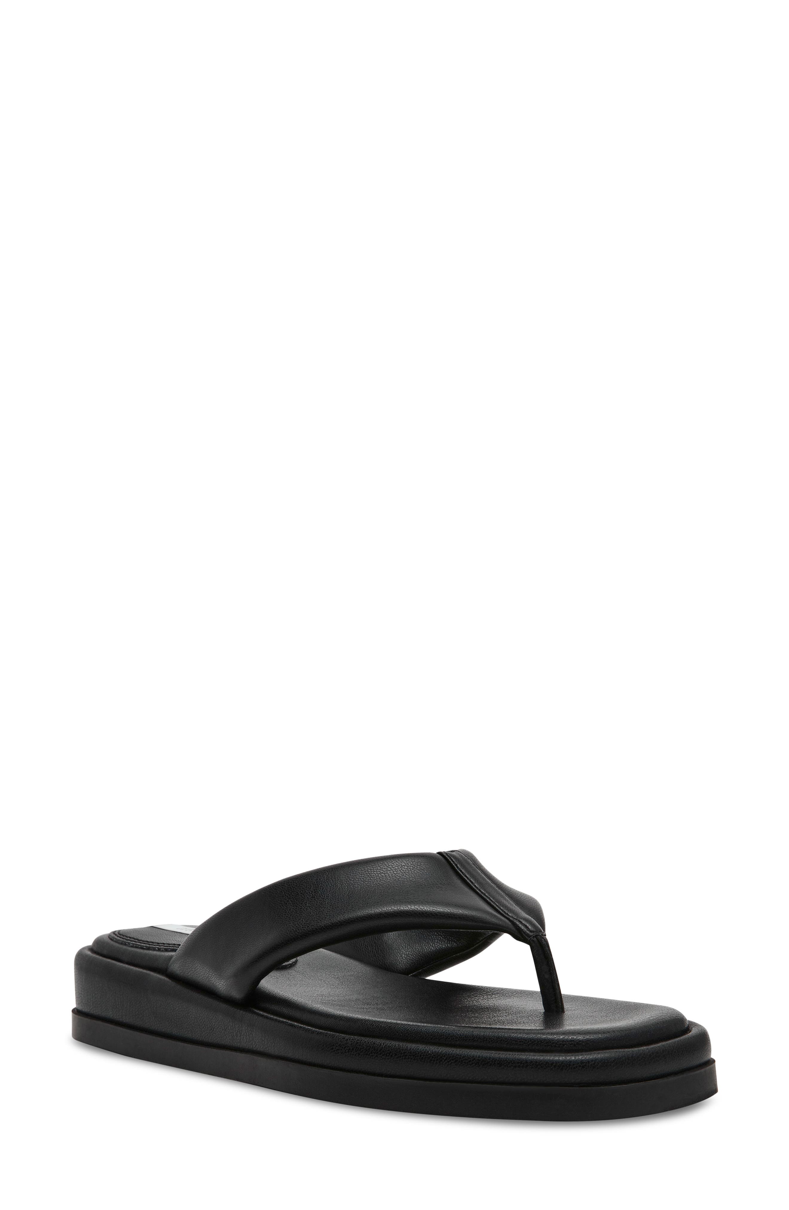 Steve Madden Bella Thong Platform Slide Sandal, Main, color, Black