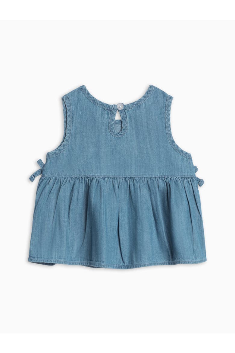 Organic Lana Chambray Ruffle and Bow Tank, Alternate, color, Chambray