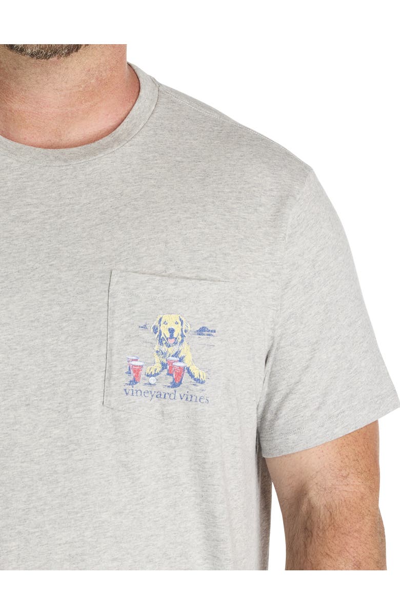 vineyard vines Big & Tall Pup Cup Graphic Tee, Alternate, color, Grey Heather