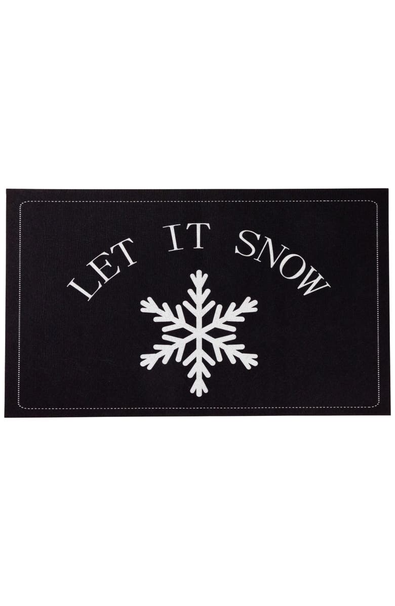 Northlight Let It Snow Christmas Doormat 29" x 17", Main, color, 