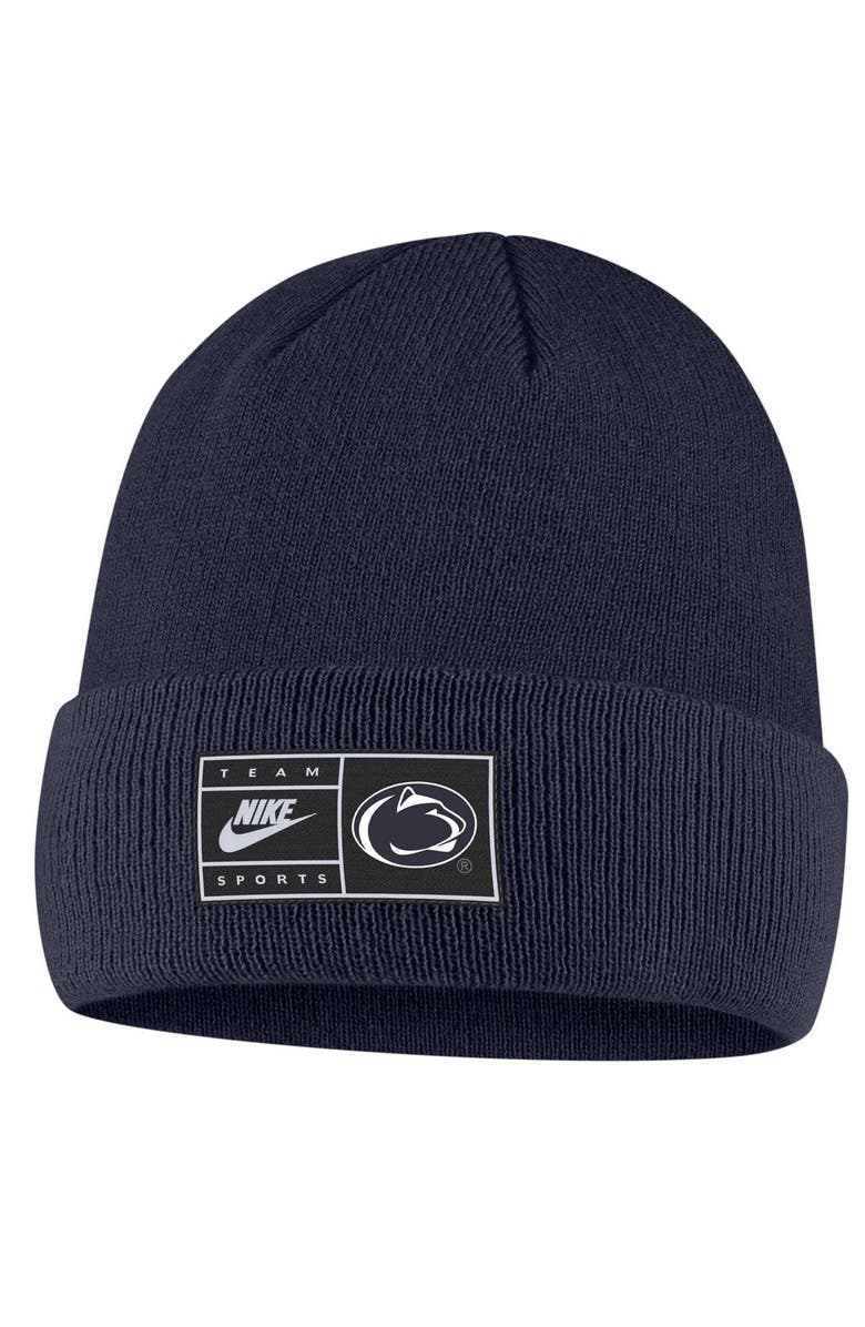 Nike Men's Nike Navy Penn State Nittany Lions Utility Cuffed Knit Hat, Main, color, 