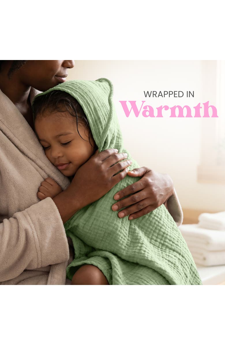 Mère & Moi Muslin Hooded Baby Bath Towel, Alternate, color, Multicolored