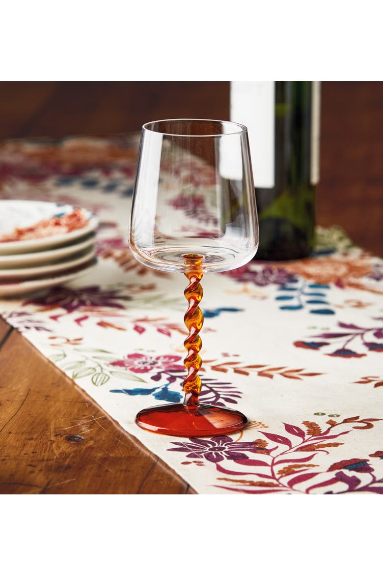 Amber Twist All Purpose Wine Glass Borosilicate 3.22x3.22x8.07 in, Alternate, color, Clear